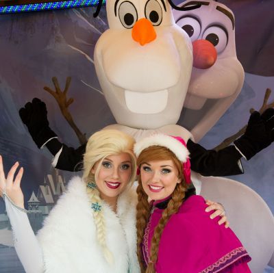 Ontmoet sneeuwkoning Elsa, Anna & Olaf